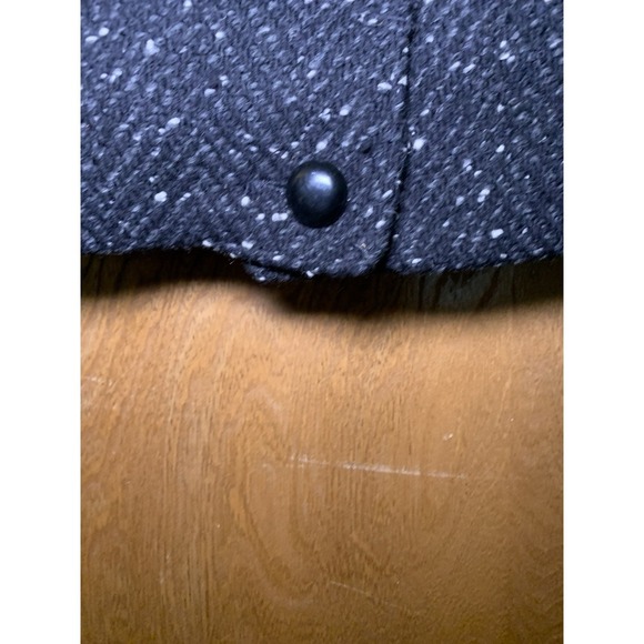 Vintage Michelle Stuart Womens Jacket 100% Wool Black Speckled Button Up Petite - Picture 3 of 11